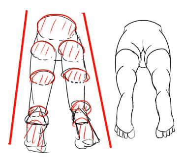 下半身 お尻側 のあおり イラストのはなしをしよう
