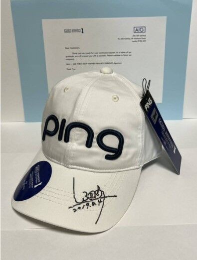 PING 渋野日向子 直筆サイン入りキャップ ホワイトキャップ 楽しくっ 