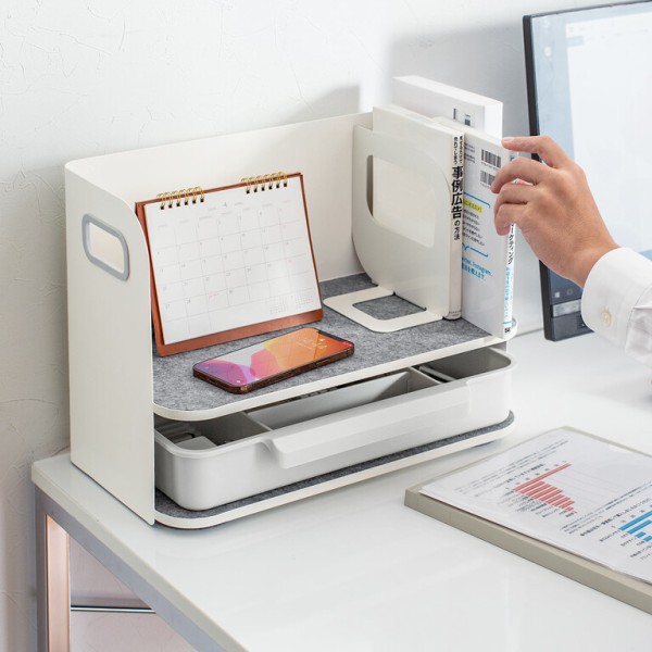 木製デスクオーガナイザー 卓上 伸縮 自由自在 小物入れ 【公式通販】