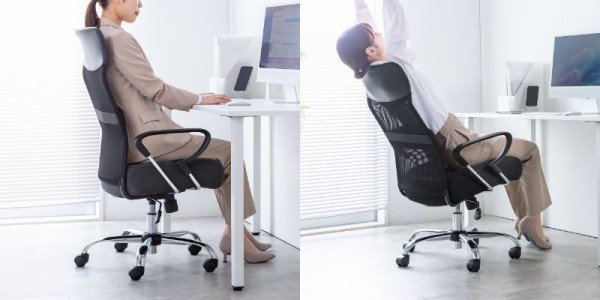 メッシュの2重仕立てが優しい動きで　貴方を綺麗に演出します。素敵な歩きを応援 背もたれに通気性の高い2重メッシュを採用！メッシュチェア : IT