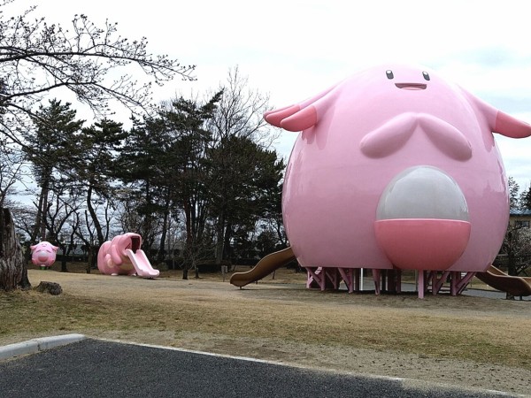 ついに完成 ポケモンが開成山公園に 開成山公園 内に開設された ラッキー公園 In こおりやまし 行ってみた こおりやま通信 福島県郡山市の地域情報サイト