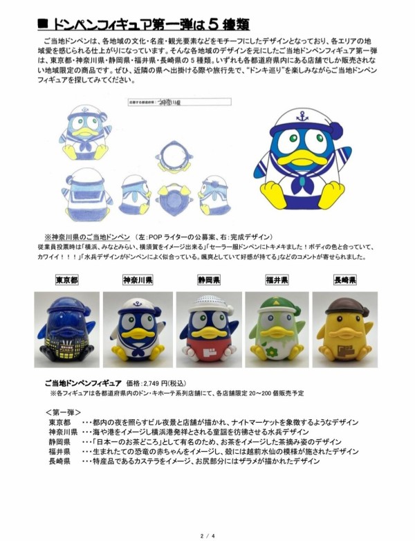 ドンペンフィギュア 全種類10個セット ドンキPOPライター作『ご当地ドンペンフィギュア』地域限定で発売