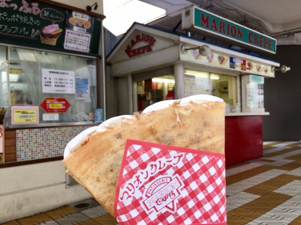万代シテイバスセンター にある大人気店 マリオンクレープ で バナナチョコホイップ 食べてみた にいがた通信 新潟県新潟市の地域情報サイト