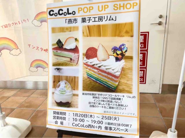 期間限定 新潟駅 Cocolo西n 催事スペースに 菓子工房リム が出店中 スイーツ5種類買って食べてみた 1月日 25日 にいがた通信 新潟県新潟市の地域情報サイト