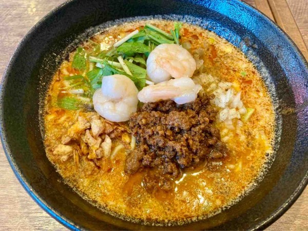 東区東中島にオープンした『茉莉蔵（MARIZO）』で『濃厚担々麺』『海老