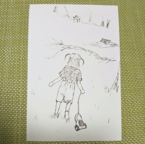 コピックと色鉛筆でお絵描き『娘2歳、夏の後ろ姿』 : 出来たをさがそ！