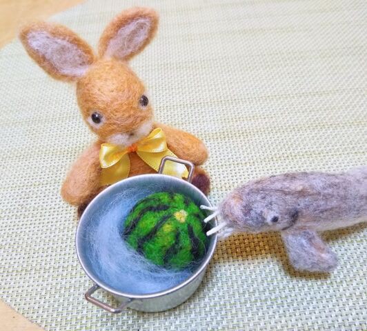 羊毛フェルトで夏小物～スイカを作りました♪ : 出来たをさがそ！