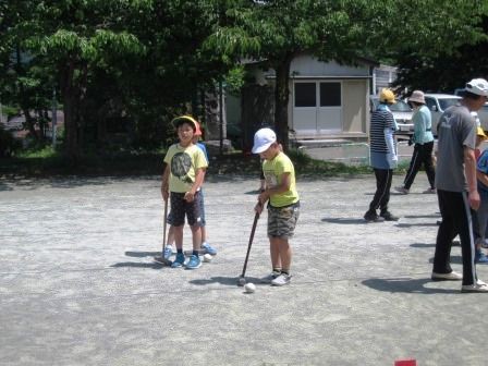 ゲートボール練習 出雲崎小学校 出小日記