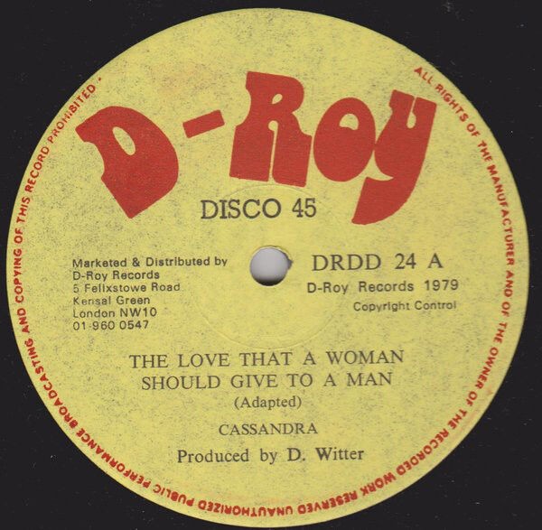 洋楽 The Love That A Woman Gives Cassandra-Love That Woman Should Give : It's a Romance