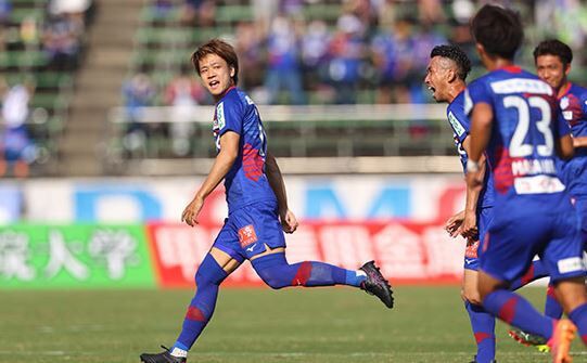 ヴァンフォーレ甲府 Fw宮崎純真が2試合連続ゴール スーパーミドルが決勝点 Fc琉球にウノゼロで勝利 ｊ２サッカー通信