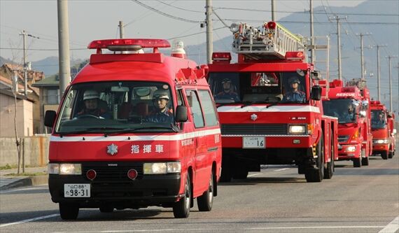 平成２６年平生町消防出初式 中hrsのメモ帳 おじさん消防ファンのブログ