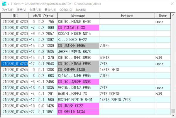 【通販 人気】 JT-Get's機能によるWSJT-X/JTDXとHAMLOGの連携(改版6) : 向島 財布・ケース・小物入れ