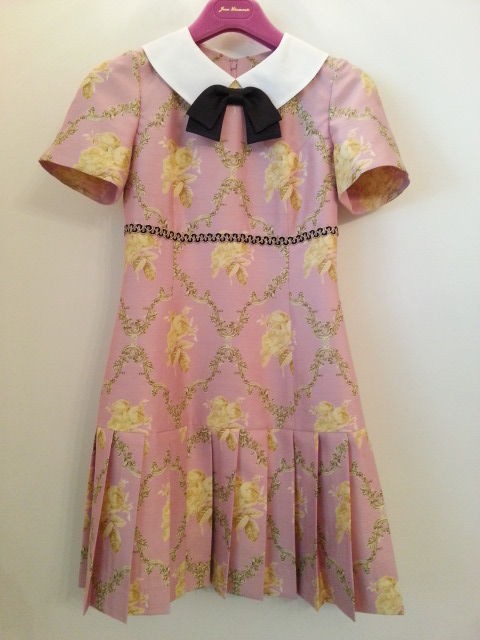 ジーザスディアマンテ バロックガールワンピ ベルサイユローズ柄ピンク