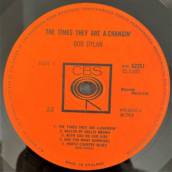 稀少UKオリジナル1stボブディランBob Dylanアナザーサイドレコード 稀少UKオリジナル1stボブディランBob Dylanアナザーサイドレコード