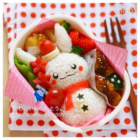 ピカチュウ雪だるま弁当 かわいいおべんとう