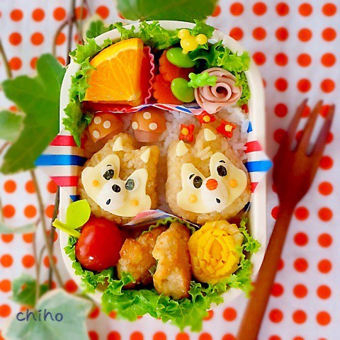 チップ デール弁当 かわいいおべんとう