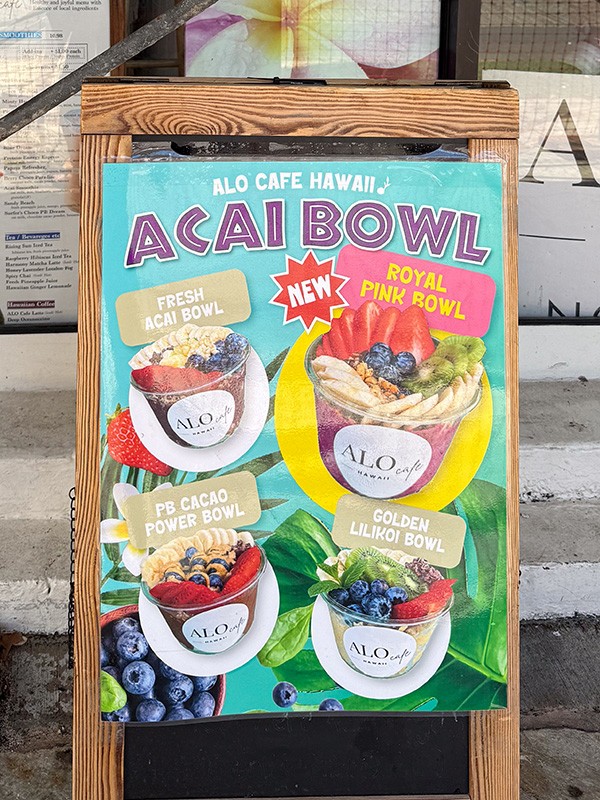 ワイキキでアサイーボウルやフレッシュジュースがとても美味しいALO