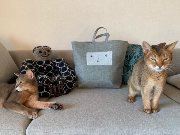 ミナペルホネン・ハンドメイド☆うとうと居眠りねこちゃん・forest