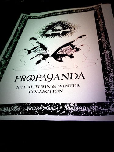 PROPA9ANDA 2011秋冬展示会☆ : 999,9 MAXIM / Radiots YOSHIYAxxxBlog