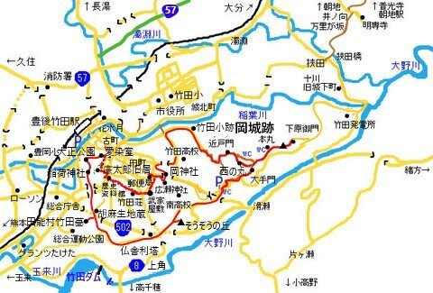 岡城の紅葉を愛で 城下町を囲む丘を巡る 中編 やまやま再発見