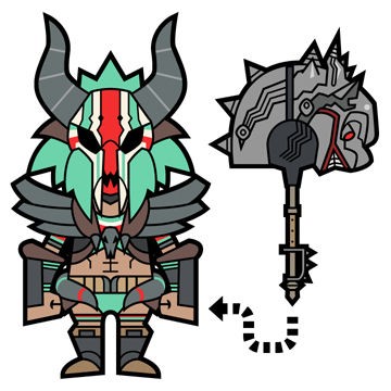 イラスト ドーベル装備 パルセイト コア クマハチのモンハンblog