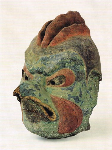 戦前 鴉天狗 迦楼羅 乾漆 能面 能楽 伎楽面 神楽面 舞楽面 迦