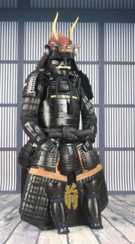 甲冑/鎧 黒刷毛目塗切付伊予札腰取二枚胴具足 銘「義宗」(BU