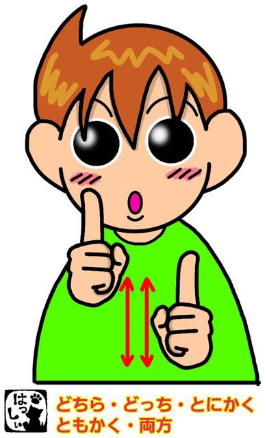 手話単語：50 【どちら】【どっち】【とにかく】【ともかく