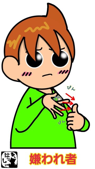 手話単語：2282 【嫌われ者】 : 手話しゅわSHUSHUSHU Powered by