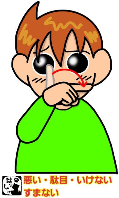 手話単語 １３８ 悪い 駄目 いけない すまない 手話しゅわshushushu