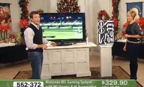 海外tvショッピングの生放送中 Wiiリモコンのアタッチメントがテレビ画面に直撃する ゲーム動画センター