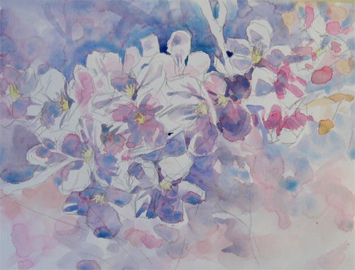 水彩画の描き方 桜 その３ おさむの透明水彩画教室 Osamu S Watercolor Class
