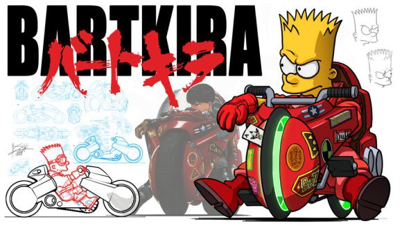 東京でAKIRAをシンプソンズ風に描く「Bartkira」の展示会が開催