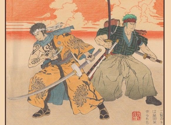 ワンピースのキャラを日本の浮世絵風に描いた 海外の反応 海外のお前ら 海外の反応