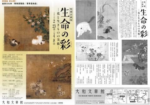 奈良市 大和文華館文化財 遊猫図と遊狗図の色紙