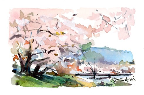 3月22日の水彩画 : カクロクさんの水彩画2 3月22日の水彩画 : カクロクさんの水彩画2