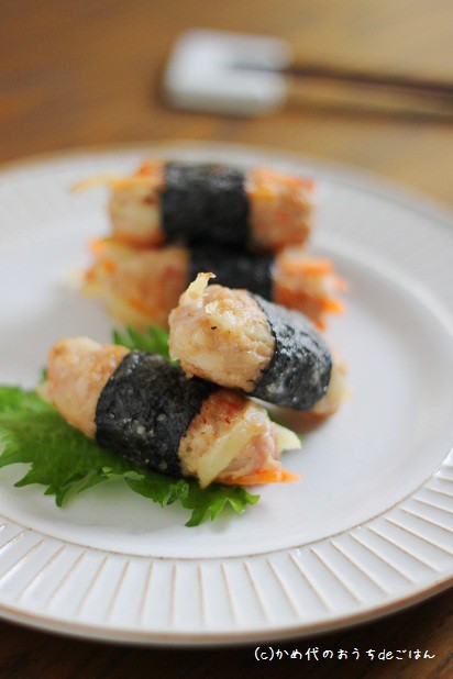 野菜たっぷり 海苔巻きチキン お弁当のお気に入りおかず かめ代のおうちでごはん Powered By ライブドアブログ