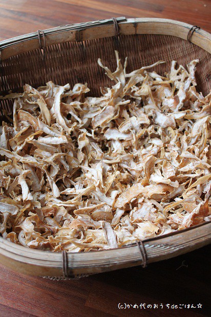 干したけのこ完成 たけのこの保存食 かめ代のおうちでごはん Powered By ライブドアブログ