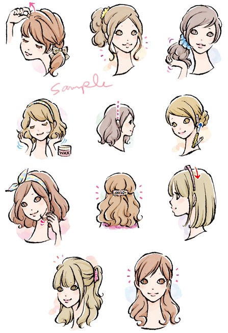 新しいコレクション ヘアアレンジ イラスト イラスト画像検索エンジン