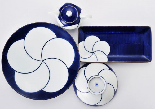 白山陶器 長方皿 ブルー : kana-kitchen