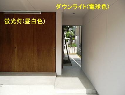 ビルトインガレージ 土間 の照明 石川県金沢市の家