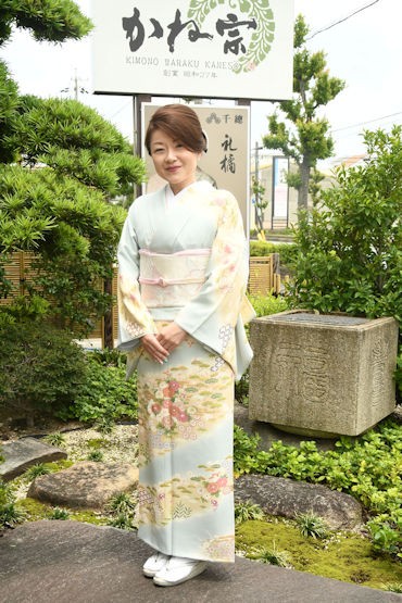 お嬢様の結納に 爽やかな訪問着で 狛犬コマの徒然ブログ