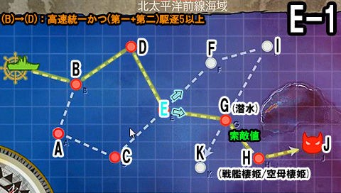 艦これ E 1攻略 前線制海権を確保せよ 16春イベ 艦これ周回主義