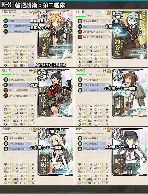 艦これ E 3攻略 北海道北東沖 16冬イベ 艦これ周回主義