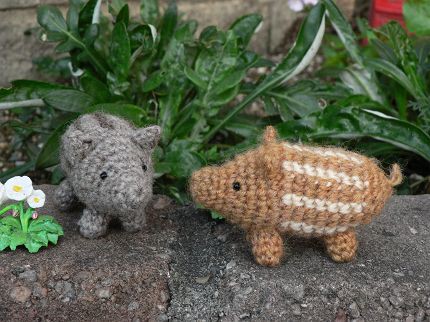 来年の主役です！～うり坊の編みぐるみ : カフェな気分