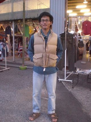 Woolrichのダウンベストとpatagoniaのインナーフリースとsweden軍のm59 Kapre