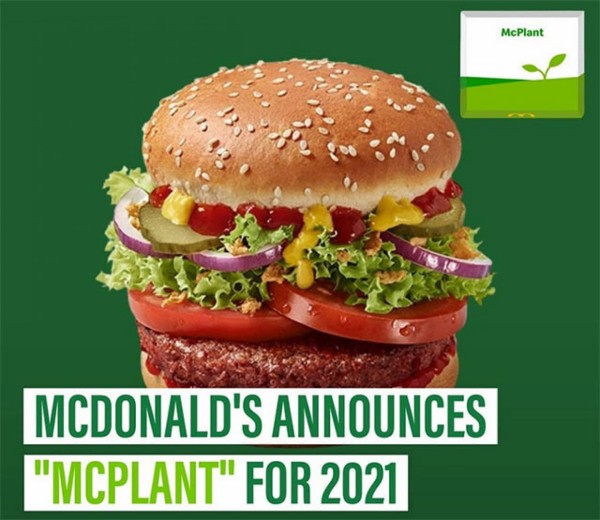 マクドナルド 植物由来の代替肉ハンバーガー マックプラント を21年に販売 カラパイア