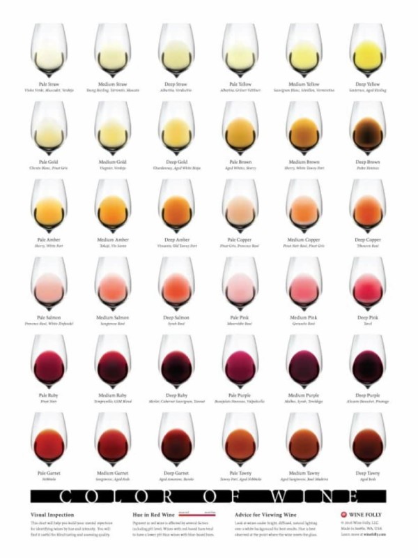 ワインの繊細なる色の違いが一目でわかる「ワイン・カラーチャート