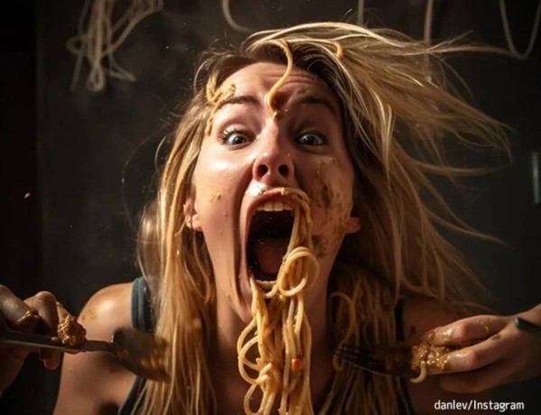 画像生成AIがアップデートしたので「スパゲッティを食べる人」を描いてもらったら大変なことに！ : カラパイア