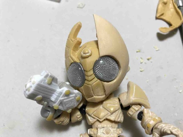 フルスクラッチ 仮面ライダーギャレン製作記録 完成編 かれ うどん もなかver2 5